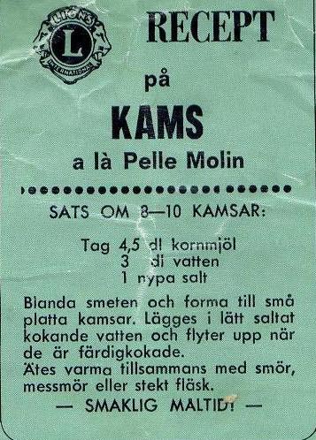Pelle Molins kamsrecept Pelle Molins kamsrecept