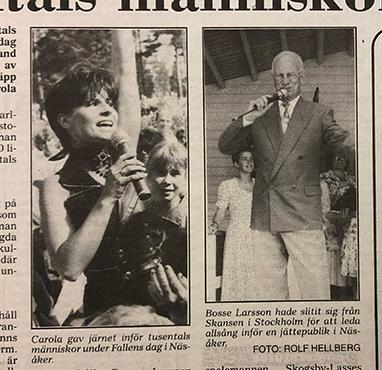 Carola i toppform på Fallens Dag i Näsåker 1993