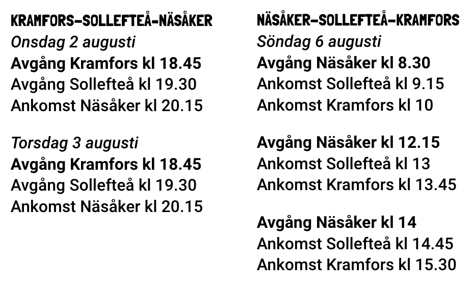 Kompletteringsbussar 2023 Kompletteringsbussar 2023
