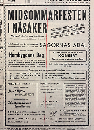 Midsommarfesten i Näsåker 1957